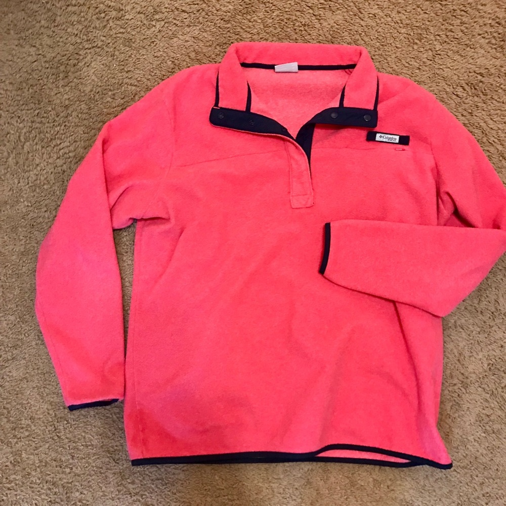 Raspberry Columbia fleece pullover PFG like new